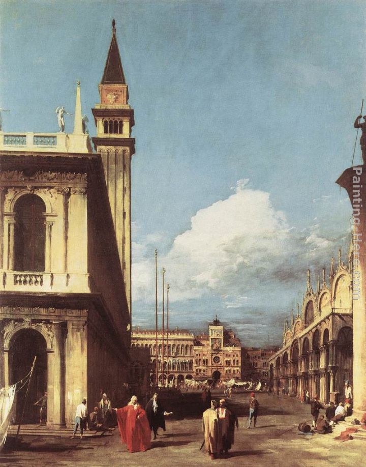 The Piazzetta, Looking toward the Clock Tower painting - Canaletto The Piazzetta, Looking toward the Clock Tower art painting